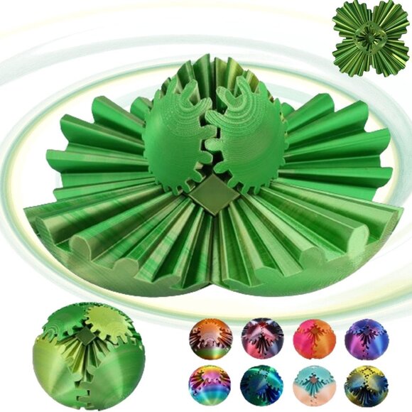 Sensory Toys 3D Printed Gear Ball Fidget Spinners Spin Ball(1 Set(Any Color)) - Picture 1 of 10